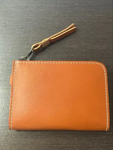 브라운 소가죽 지갑 남성용 여성용