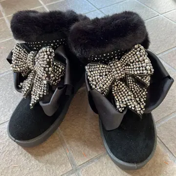 신디벤디 숏부츠 리본 비쥬 38