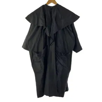 TOWAVASE 실크 블랙 오버 칼라 케이프 원피스 towavase