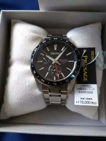 [ 미사용 ] 세이코 SARF005 프레사지 블랙 다이얼 GMT