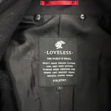 LOVELESS 블랙 체스터 코트 S