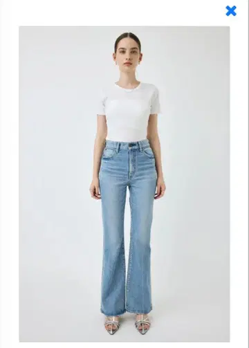 [ 미사용 새상품 ] MOUSSY MVS FLARE 라이트 블루