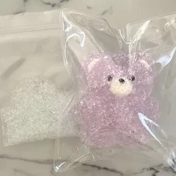 kikisquishy 샤리샤리 곰 보라색 자라메 첨가 스퀴즈