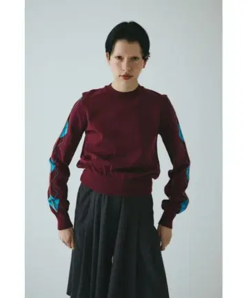 Neon argyle knit tops