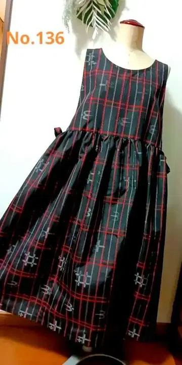 오시마 명주 실크 점퍼 스커트, 에이프런 드레스 원피스 3 way