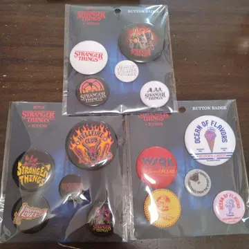 Stranger Things 기묘한 이야기 배지 세트 3coins