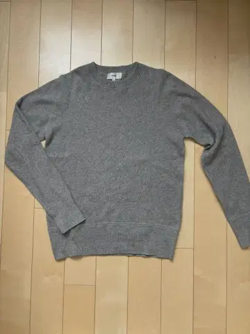 HYKE 그레이 코튼 캐시미어 크루넥 스웨터 사이즈 1