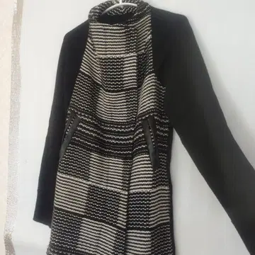 실비안헤이치 Xs 사이즈 원피스 니트 긴팔 하이넥 체크 여성용