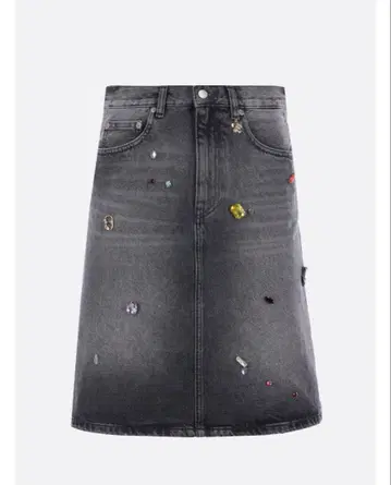 MarcJacobs A-Line DenimSkirtWithCrystals