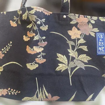 신자부로 캔버스 꽃무늬 토트백