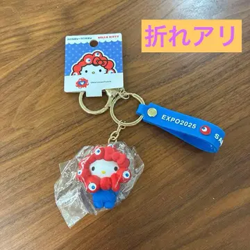 오사카 만박 미야쿠미야쿠 산리오 콜라보 키티 키링