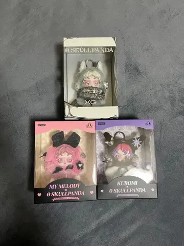 Melody & Kuromi 봉제 인형 세트 skull panda
