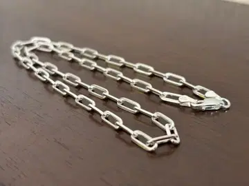 미사용 새상품 롱 아즈키 체인 45cm silver925