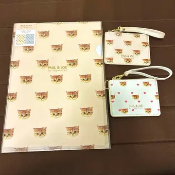 PAUL&JOE 클리어 파일 & 패스 케이스 세트