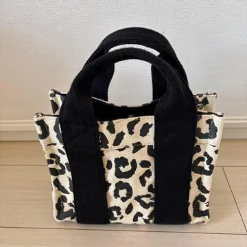 마우지 레오파드 무늬 미니 토트백 숄더 포함