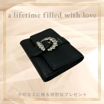 [미사용] JIMMY CHOO(지미추) 비쥬 가죽 3단 폴더형 지갑