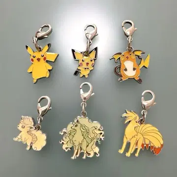 포켓몬 메탈 참 피카츄 로콘 큐콘 알로라 6종 세트