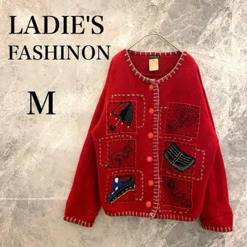 [ 새상품급 ] LADIE'S FASHINON 여성용 가디건 M 레드