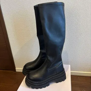 GRL 블랙 롱 부츠 통굽 밑창 zr1138