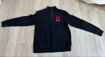 Tommy Hilfiger 하프 지퍼 트레이닝복 블랙