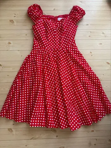 도트 원피스 미니 마우스풍