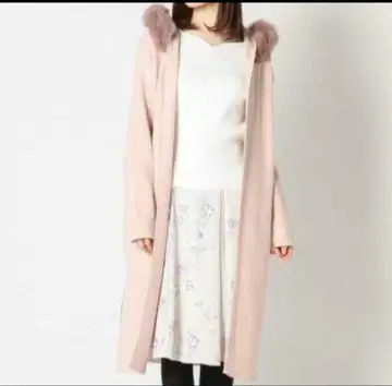 후드 퍼 달린 롱 가디건