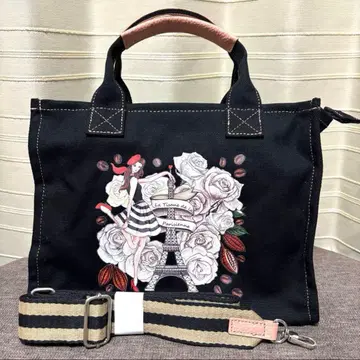 미사용 프로방스 당탕 토트백 숄더백 블랙&핑크
