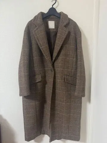 FREE'S MART 체크 무늬 롱 코트