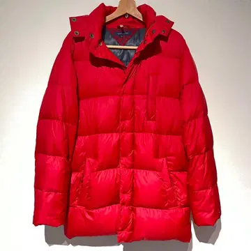 TOMMY HILFIGER 레드 다운 자켓 M