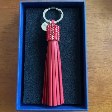 Swarovski 레드 태슬 키링