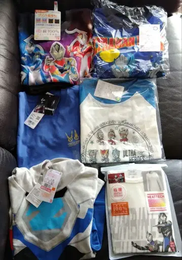 120cm 6세트 울트라맨 빛나는 파자마 셔츠 후드티 히트텍