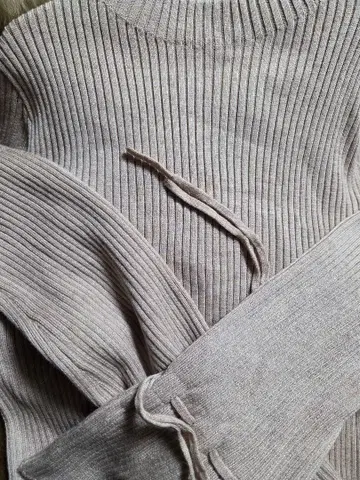 chacott 리브 편직 긴팔 니트 베이지