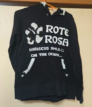 ROTE ROSA 후드 부착 후드티 블랙