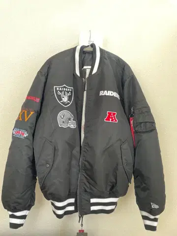 NEW ERA 레이더스 MA-1 자켓 블랙