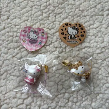 헬로키티 트레이딩 마스코트 스트랩 2 메이드 (핑크) 레오파드