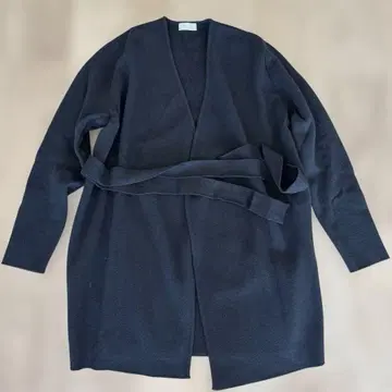 Ballsey 울 100% 블랙 롱 가디건