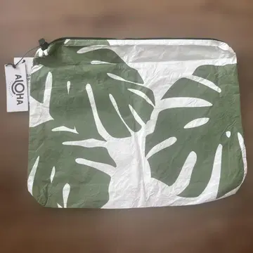 Aloha Collection 몬스테라 패턴 파우치 L 새상품