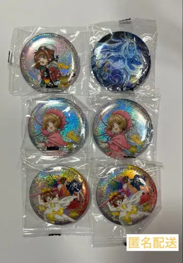 카드캡터 사쿠라 캔뱃지 6개