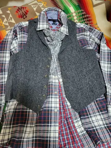 새상품급 OXFORD CLASSIC 해리스 트위드 베스트 XL