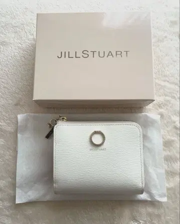 JILLSTUART 이터널 L자 지퍼 접이식 지갑 화이트 새상품급