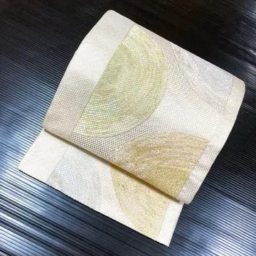 순수 실크 육통 후쿠로 오비 [ 추상 무늬 ]