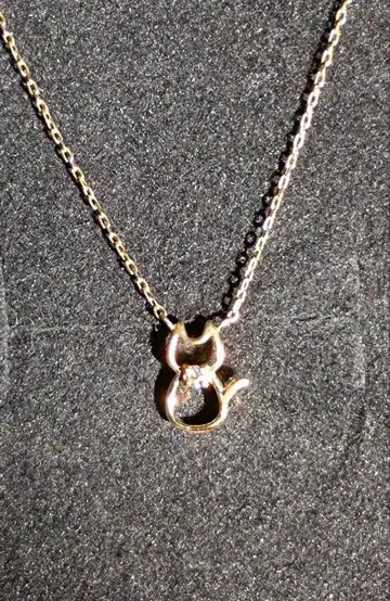 세일! 테이크업 단종 레어템 K10YG 고양이 다이아 목걸이