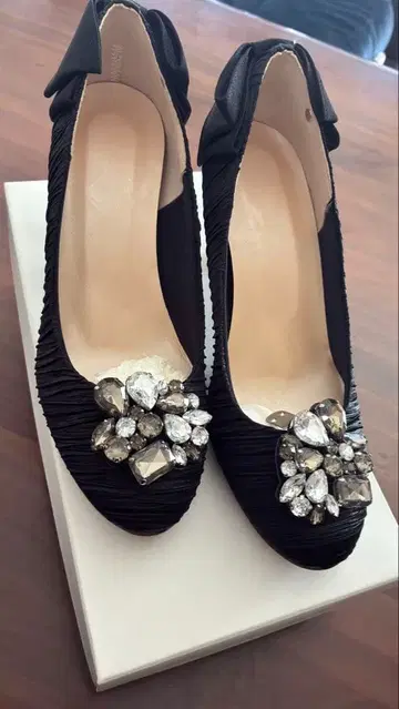 블랙 펌프스 S 사이즈 하이힐 여성용