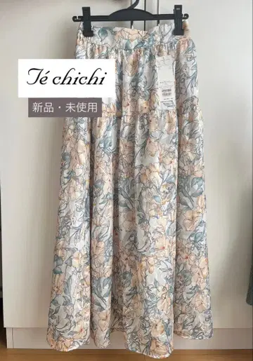 [ Te chichi ] 레트로 플라워 개더 스커트