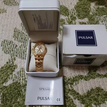 PULSAR NPWA44C 골드 크로노그래프 손목시계