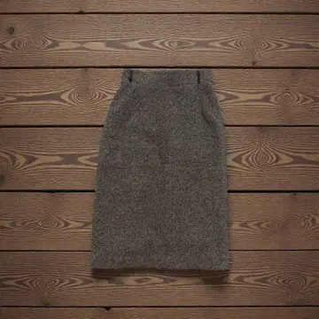 울 타이트 스커트 그레이 무릎 기장 일본제 90s 여성용 빈티지