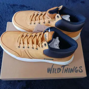 WILD THINGS 브라운 하이컷 스니커즈 24.5
