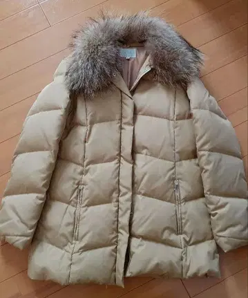 trois la paix 베이지 퍼 포함 다운 자켓 L