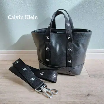 [ 새상품급 ] 캘빈클라인 숄더백 핸드백 2way 가죽 블랙