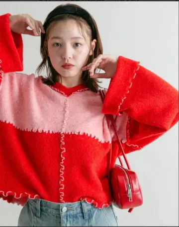 바이컬러 멜로 니트 KBF